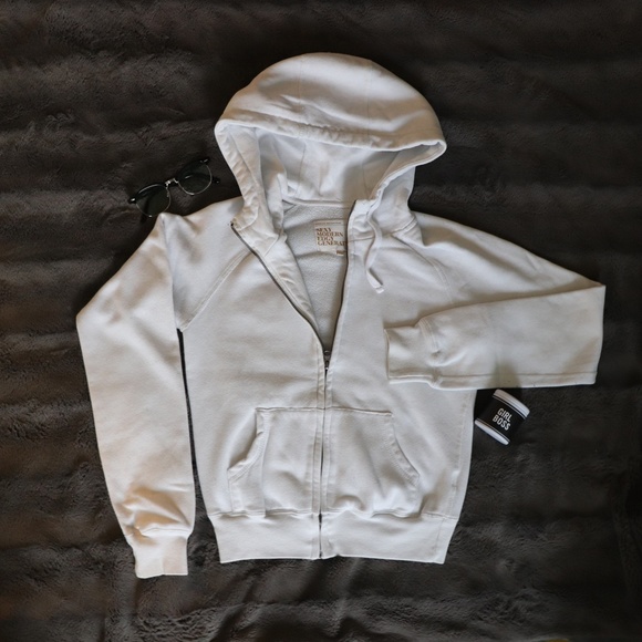 2/$25 Urban Behavior White Zip Up Hoodie - Picture 1 of 8